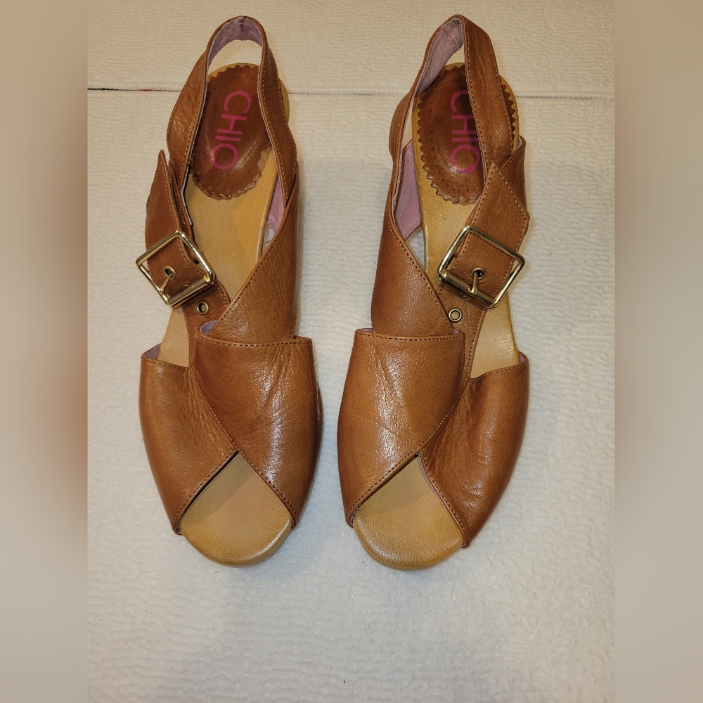 Chio Sandals Slingback Made in Spain Size 39/8.5